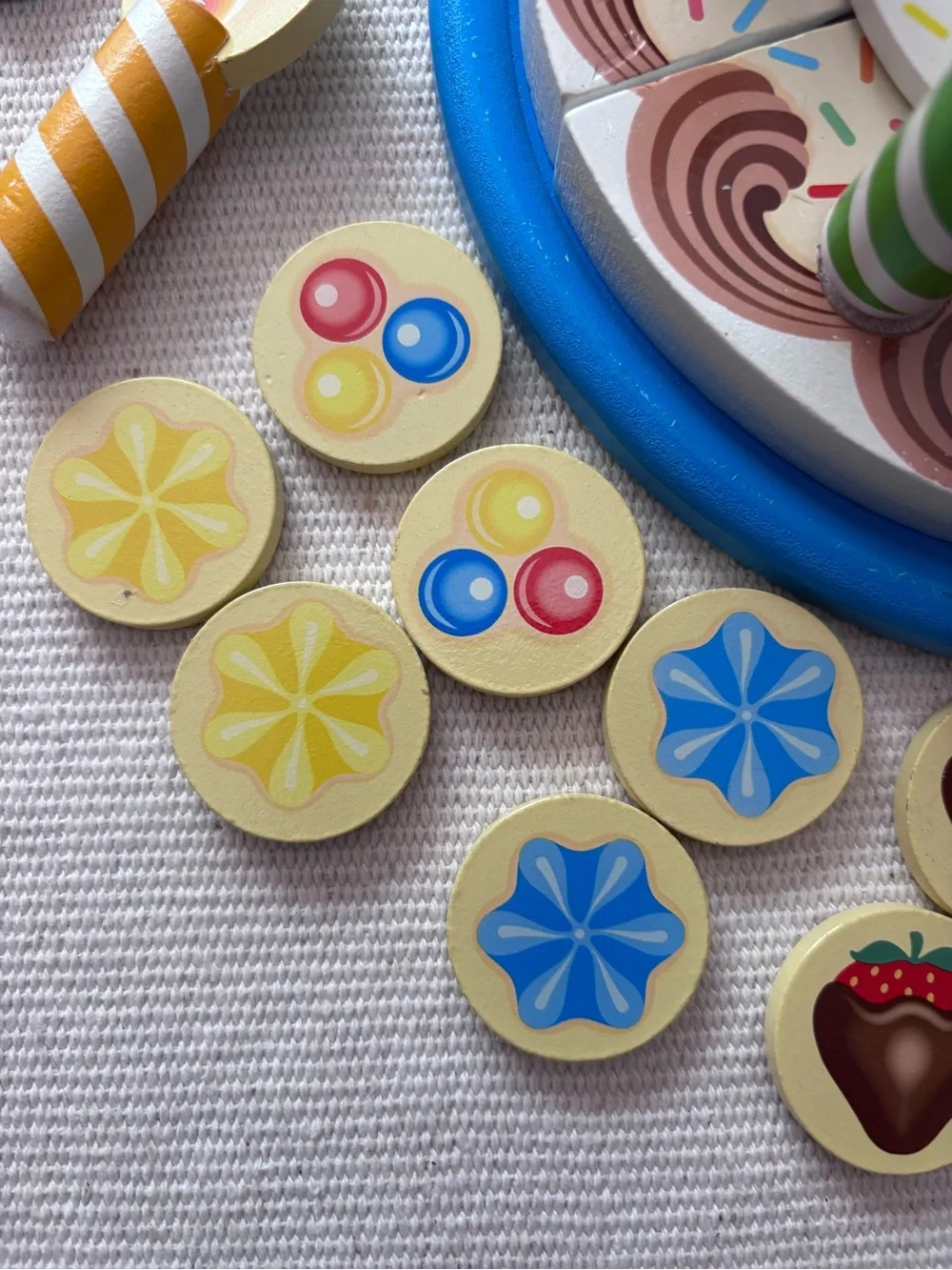 Melissa & Doug birthday cake wooden play food set.